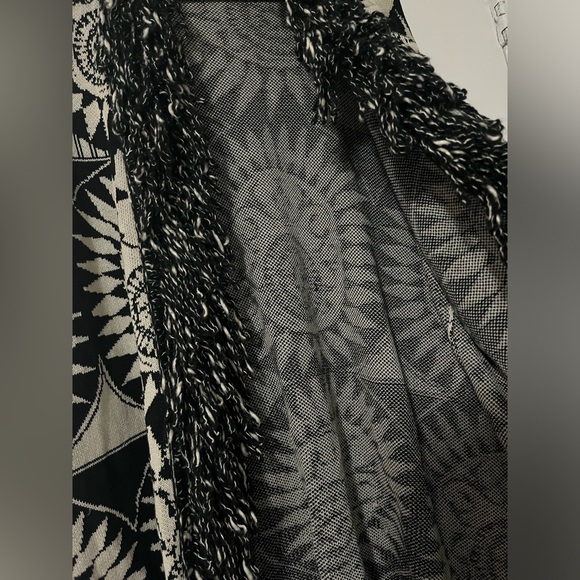 Silk chico's bohemian sun cardigan with fringe in perfect condition vintage - Picture 4 of 6
